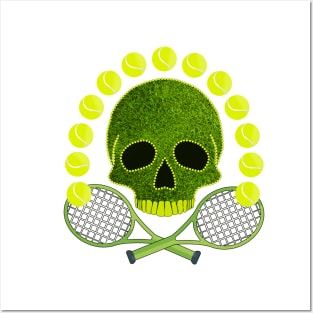 Tennis Sport Skull Posters and Art